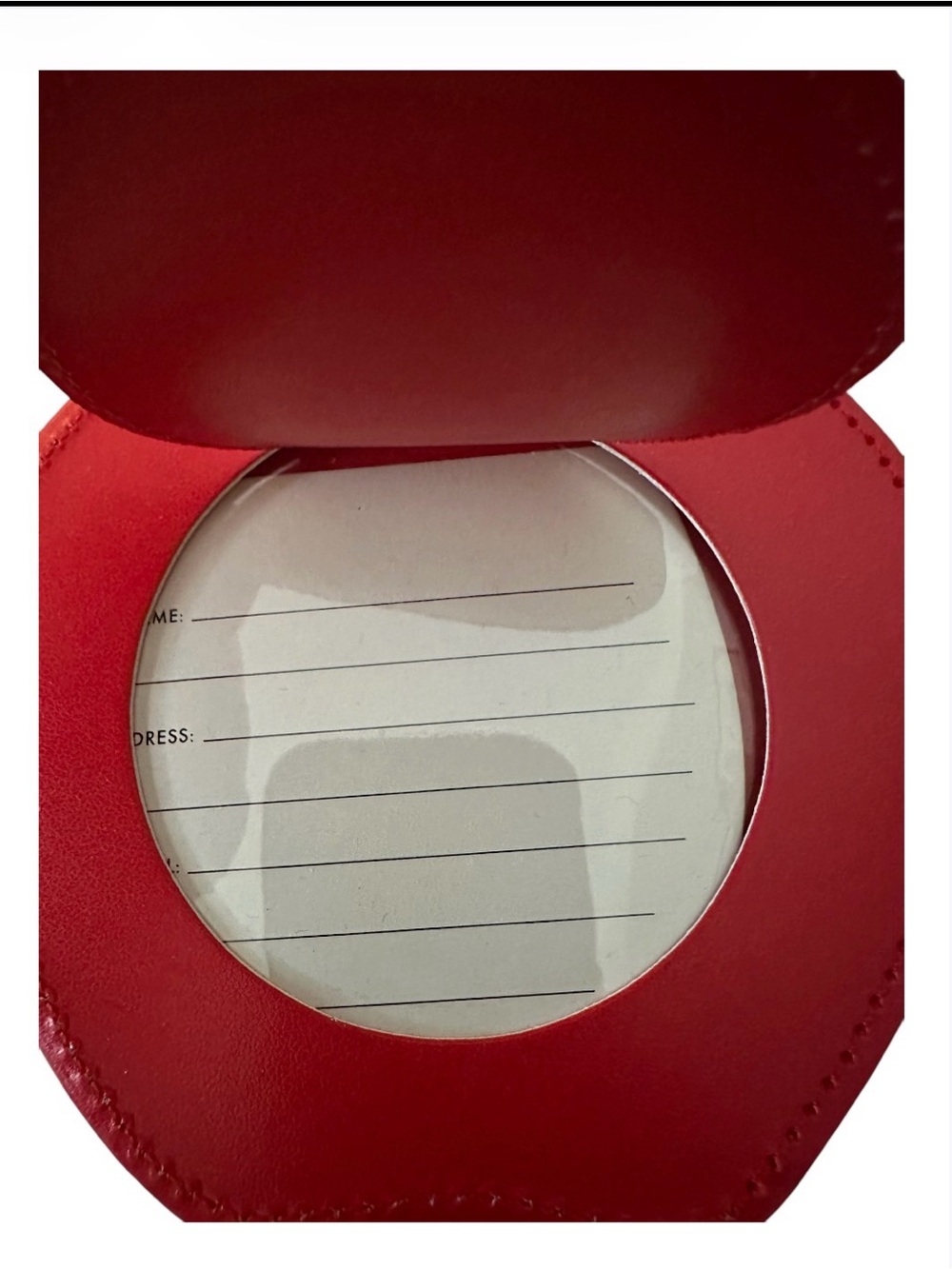 kate spade red apple luggage tag with gold leaf detail NWT - Picture 3 of 4